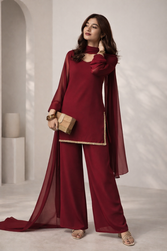 Velvet 3-Piece Kurti